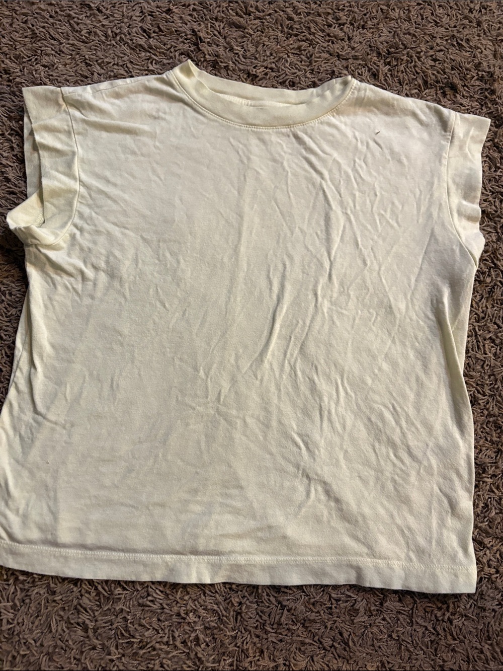 a new day Pale Yellow Short Sleeve Crewneck Tee